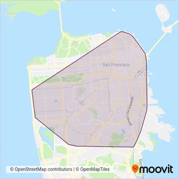 MUNI (Tram) coverage area map