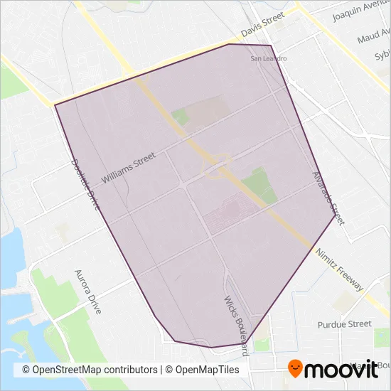 San Leandro LINKS coverage area map