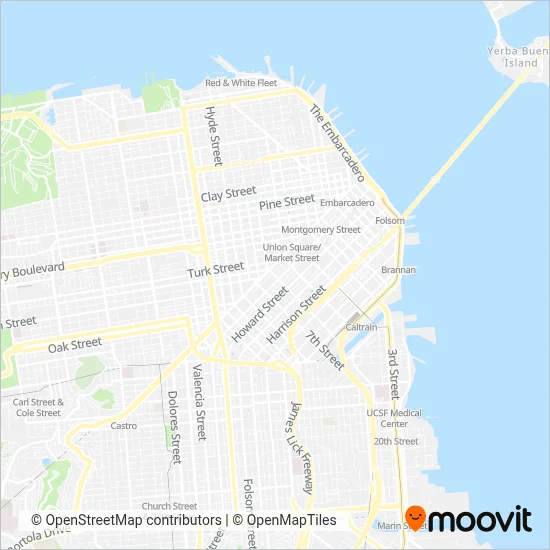 Bay Area Rapid Transit coverage area map