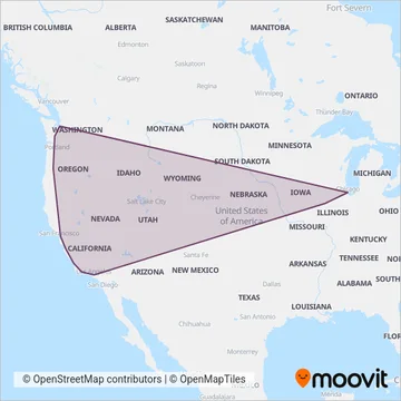 Amtrak coverage area map