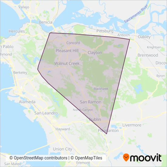 County Connection coverage area map