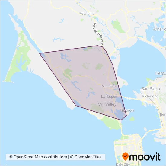 Marin Transit coverage area map
