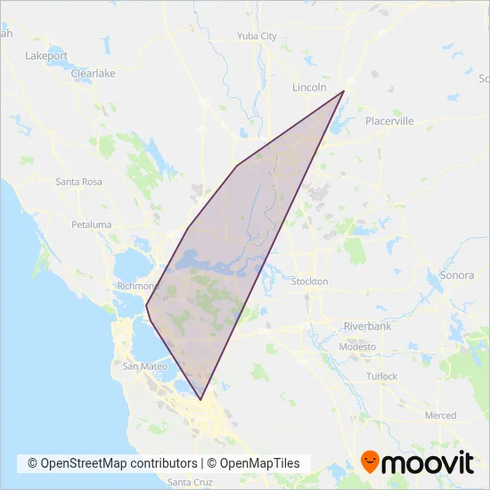CC Train coverage area map
