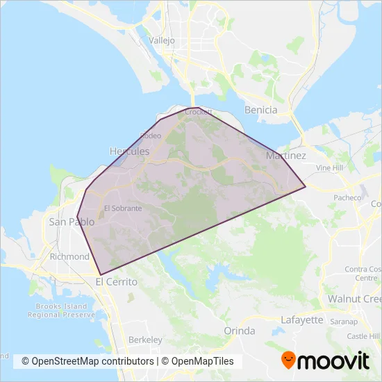 WestCat coverage area map