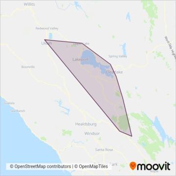 Lake Transit coverage area map