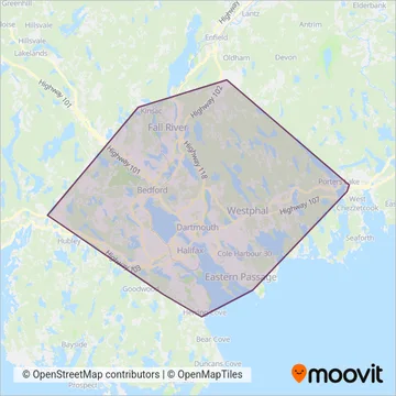 Halifax Transit (Bus) coverage area map