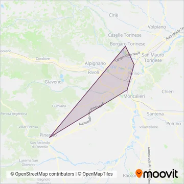 Trenitalia (Bus) coverage area map