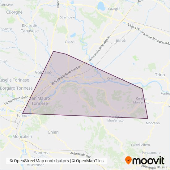 Marletti Autolinee Srl S.r.l. coverage area map