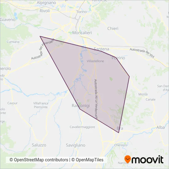 Area coperta dal servizio di Chiesa S.r.l.