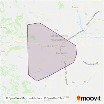 Cavourese S.p.a. coverage area map