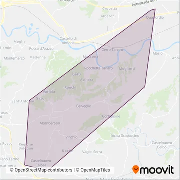 Autoservizi Squillari S.r.l. coverage area map