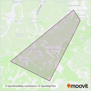 MondoleSki (Gondola) coverage area map
