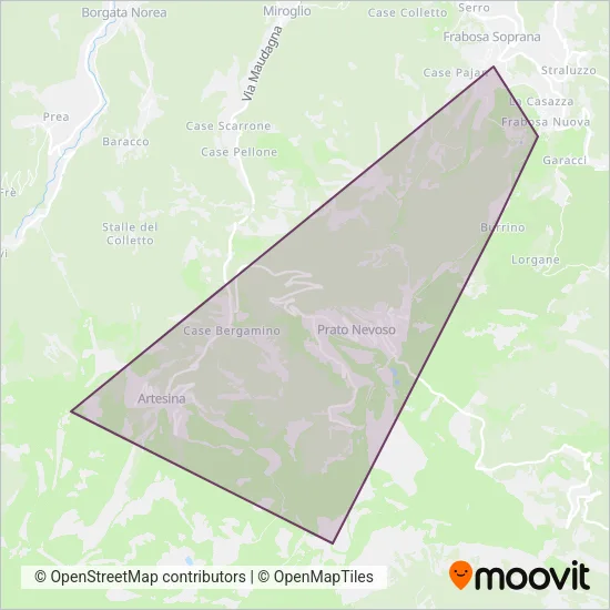 Area coperta dal servizio di MondoleSki (Impianto di risalta)