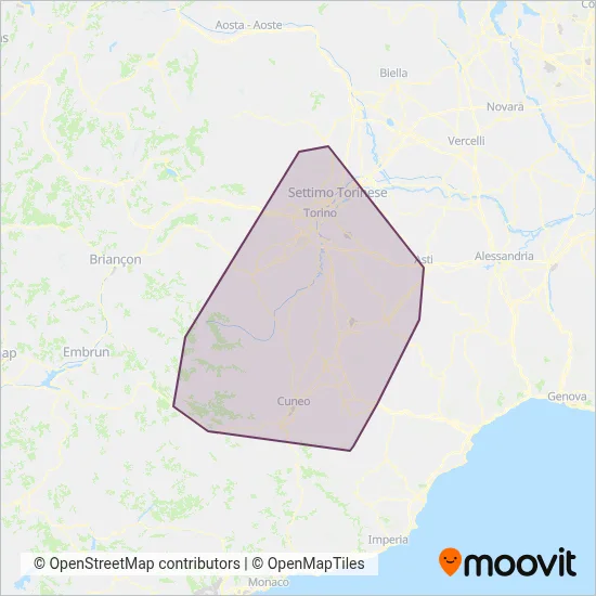 Area coperta dal servizio di Bus Company S.r.l.