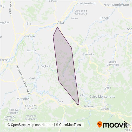 Autolinee Giors S.r.l. coverage area map