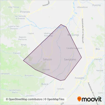 Autolinee Allasia S.r.l. coverage area map