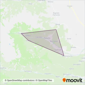 Unione Montana Dei Comuni Del Monviso coverage area map