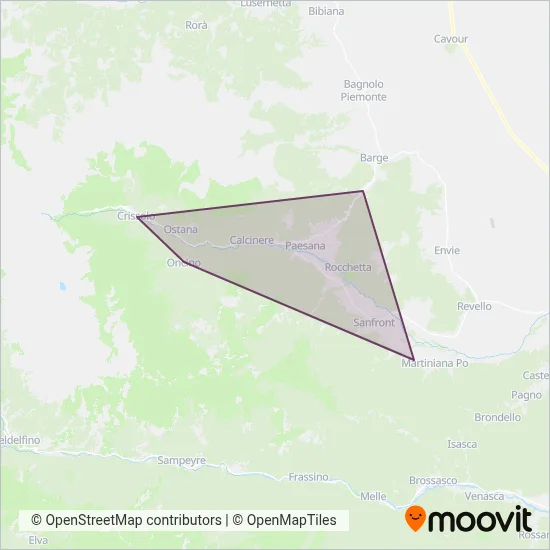 Area coperta dal servizio di Unione Montana Dei Comuni Del Monviso