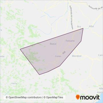 Autolinee Nuova Benese coverage area map