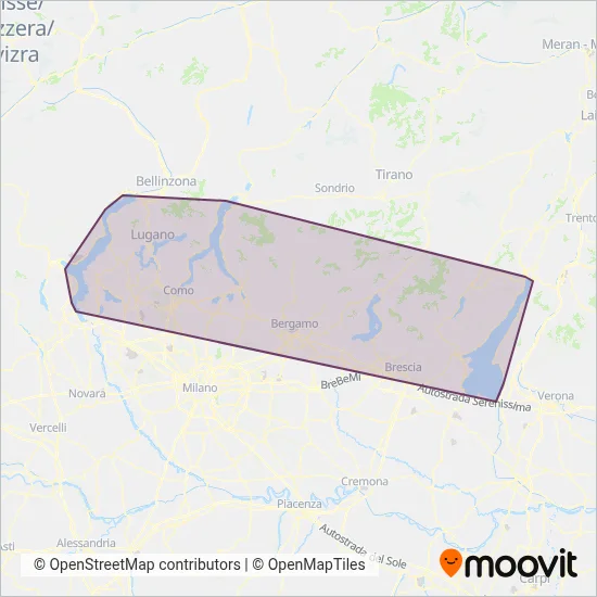 Area coperta dal servizio di GNL