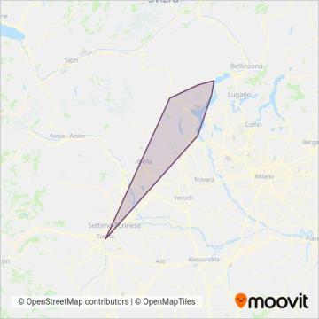 Area coperta dal servizio di VCO Trasporti