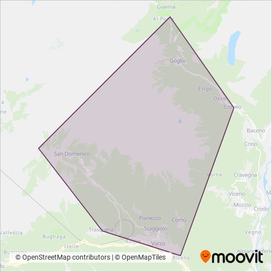 Unione Montana Alta Ossola coverage area map