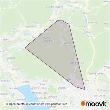 Area coperta dal servizio di Castano Turismo Srl