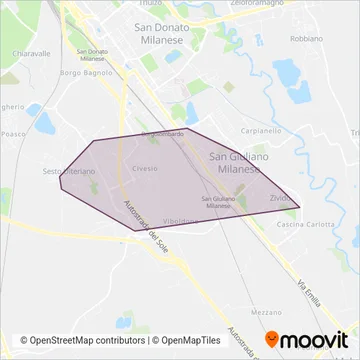 Area coperta dal servizio di Comune di San Giuliano Milanese