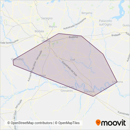 Area coperta dal servizio di Star Mobility