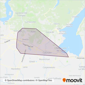 Brescia Mobilità (Bus) coverage area map