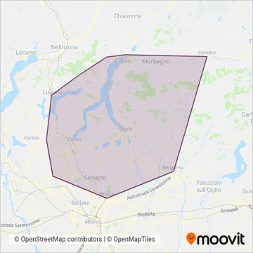 ASF Autolinee coverage area map
