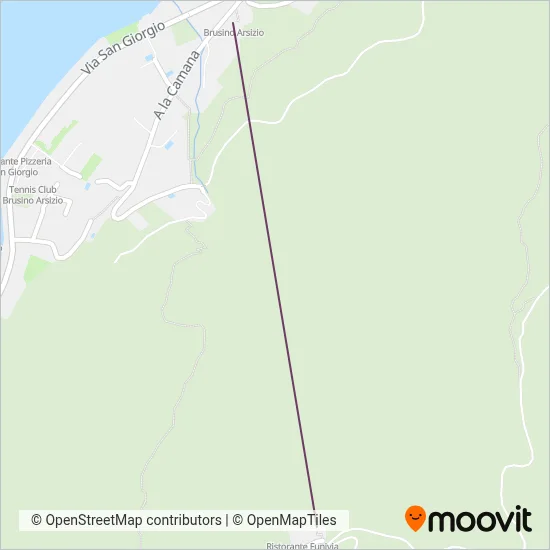 Area coperta dal servizio di Brusino-Arsizio-Serpiano