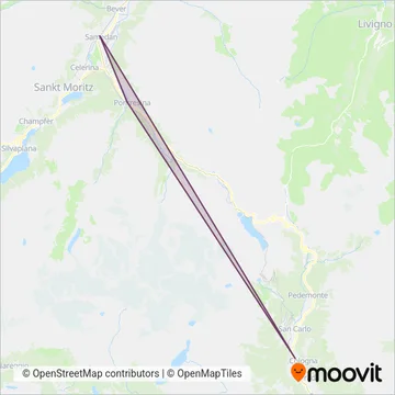 Autoverkehr RhB coverage area map