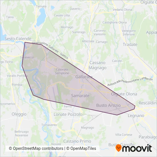 Area coperta dal servizio di SACO