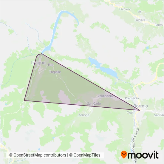 Area coperta dal servizio di Autoservizi Silvestri