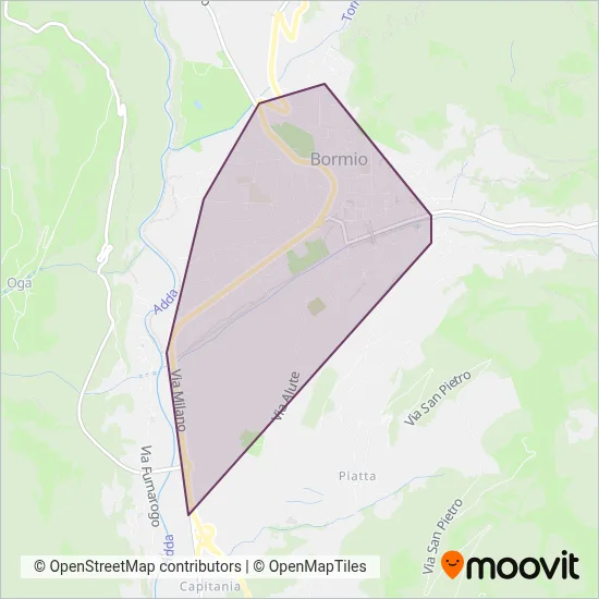 Area coperta dal servizio di CTB Bormio