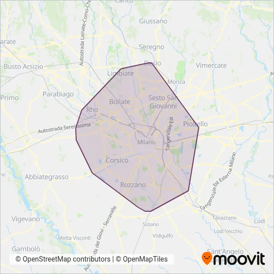 Area coperta dal servizio di ATM (Bus)