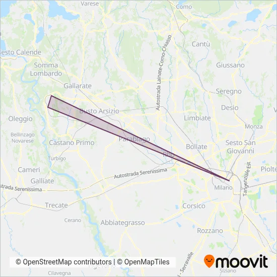 Area coperta dal servizio di Terravision