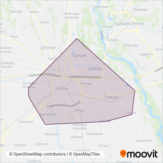 Area coperta dal servizio di Sun