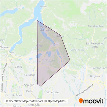 Linee Lecco coverage area map