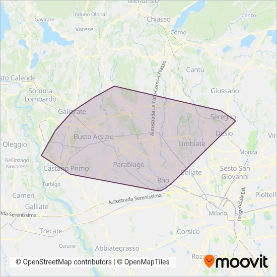 Area coperta dal servizio di STIE