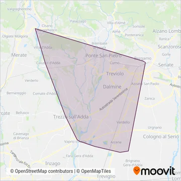 Locatelli Autoservizi coverage area map