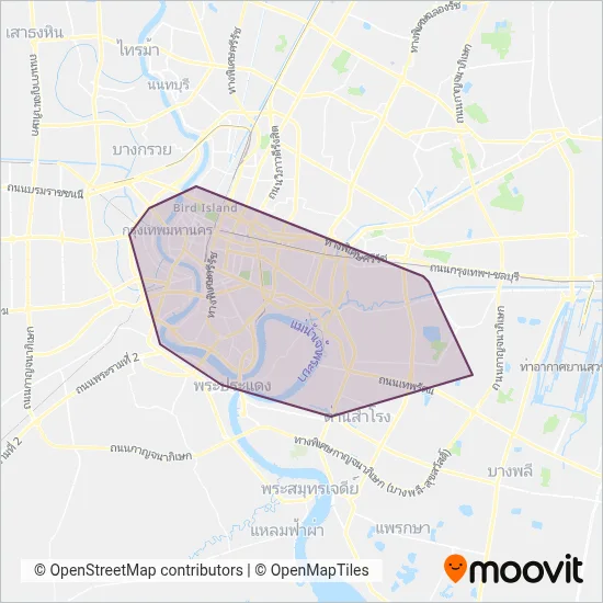 Minibus coverage area map