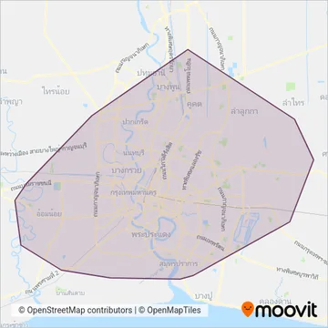 องค์การขนส่งมวลชนกรุงเทพ coverage area map