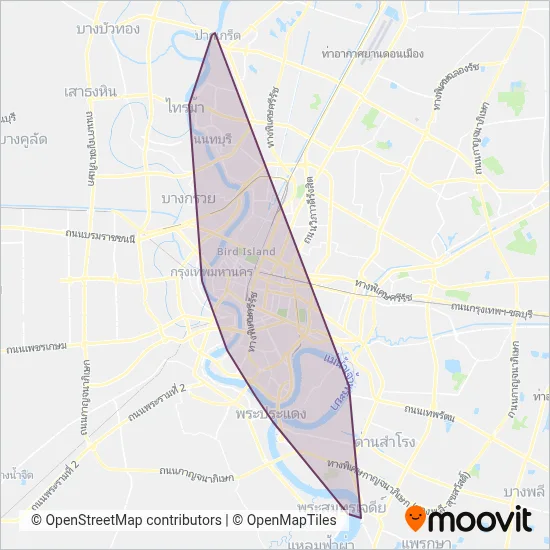River Ferry coverage area map