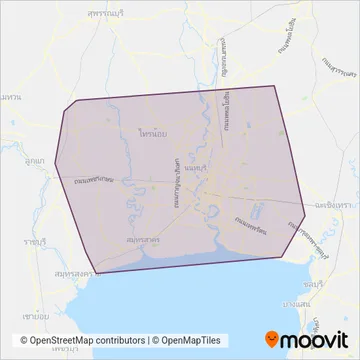 Songthaew coverage area map