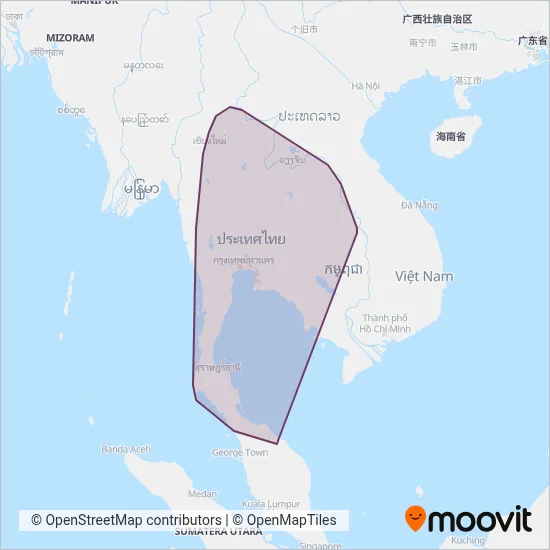 Transport Bus coverage area map