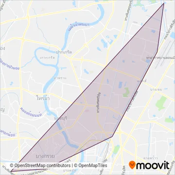รถไฟฟ้ารฟท. SRTET (Tram) coverage area map