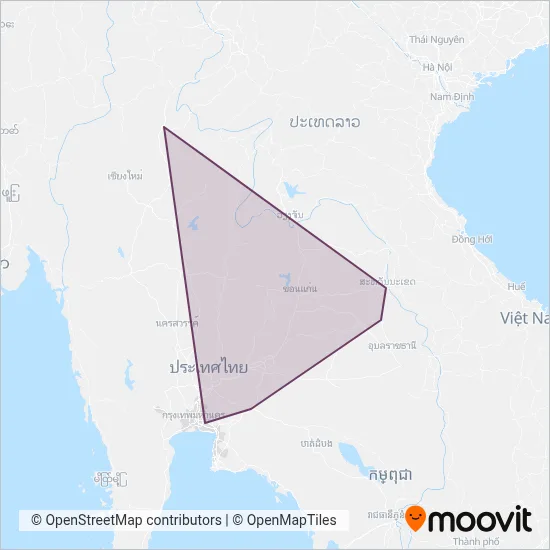 โชคเจริญชัย ทรานสปอร์ต;Chokcharoenchai Transport coverage area map