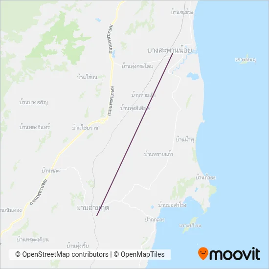 บางสะพานทัวร์;Bang Saphan Tour coverage area map
